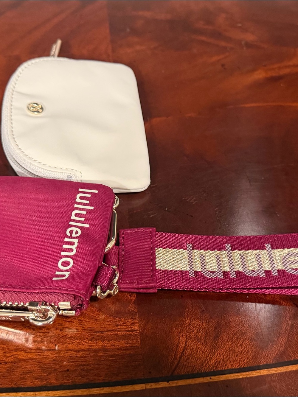 New lululemon athletica Magenta Mini Crossbody with White Coin Pouch